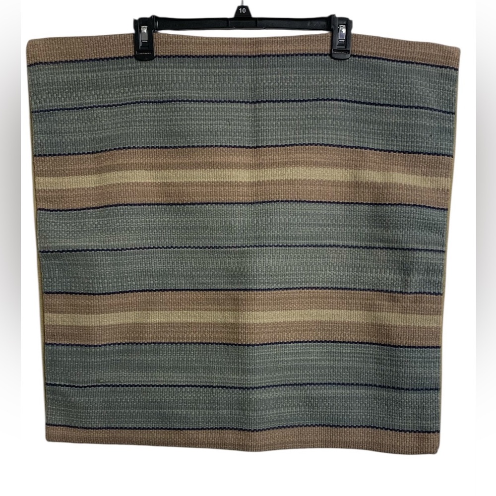 Pottery Barn 24"X 24" Cotton Stripe Woven Pillowcase Case Only Zip Closure
